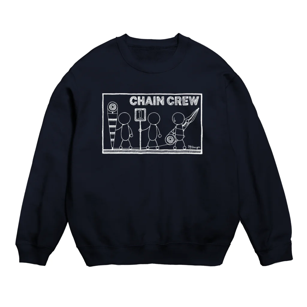 PB.DesignsのPBスティック君 CHAIN CREW Crew Neck Sweatshirt