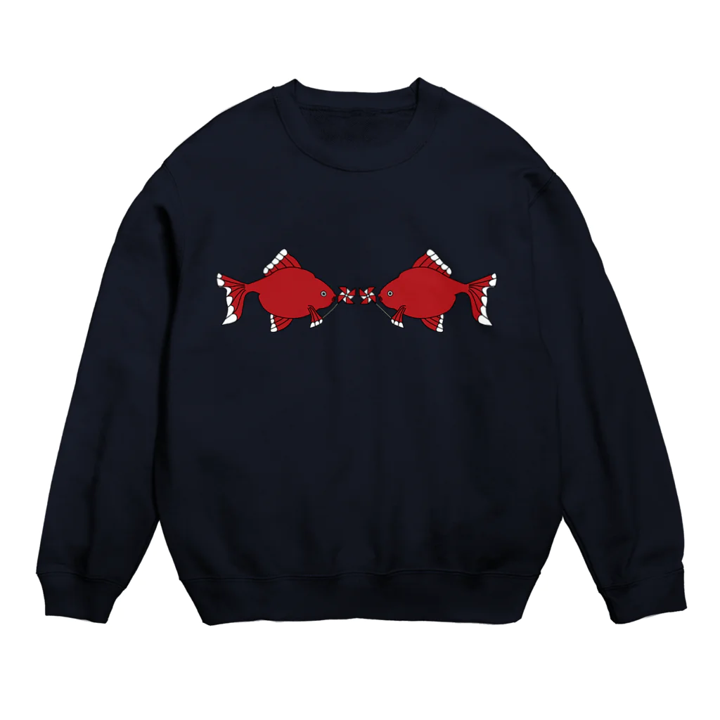 Amiの風車赤金魚 Crew Neck Sweatshirt