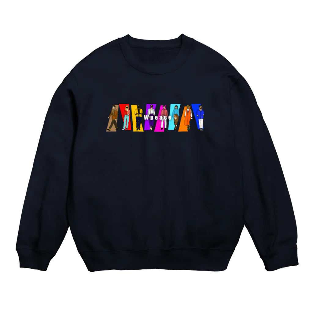 - W peace -の- W peace - Crew Neck Sweatshirt