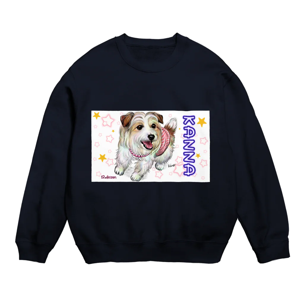 12.dozen(@jrt)のあたしカンナ。フワフワでゴージャスでしょ！ Crew Neck Sweatshirt