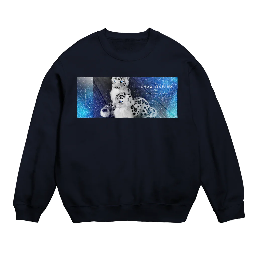 羊毛けだまkanaのユキヒョウもっふもふ Crew Neck Sweatshirt