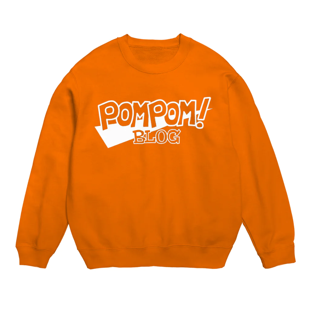 mf@PomPomBlogのPom Pom Blog Logo 2nd（white） スウェット