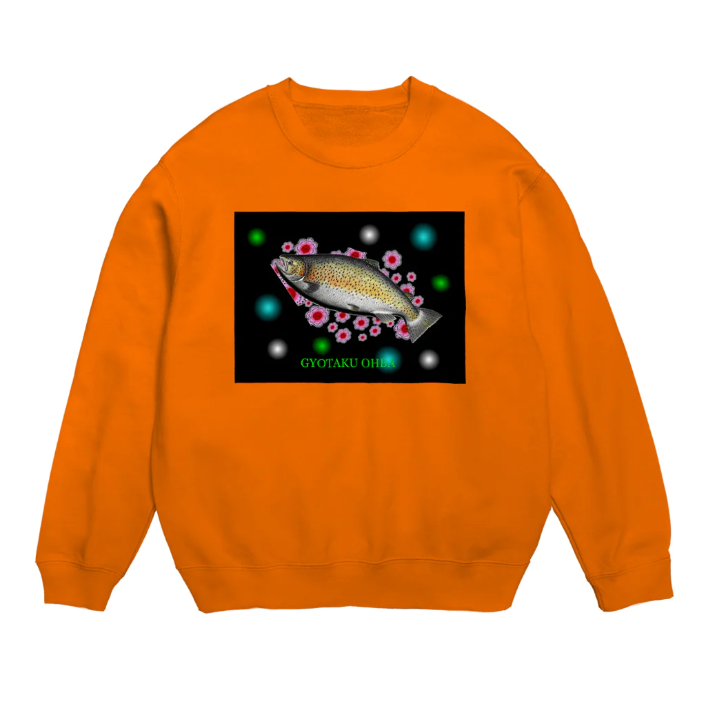 G-HERRINGのブラウントラウト　あらゆる生命たちへ感謝をささげます。 Crew Neck Sweatshirt