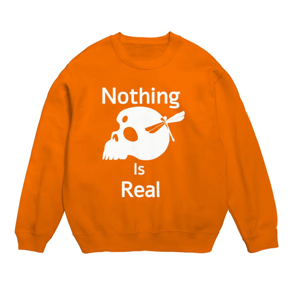 『NG （Niche・Gate）』ニッチゲート-- IN SUZURIのNothing Is Real.（白） Crew Neck Sweatshirt