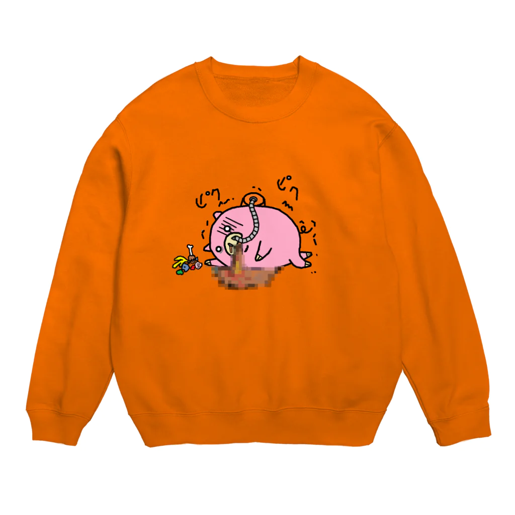 こねこちゃんのぴくぴくピッグ Crew Neck Sweatshirt