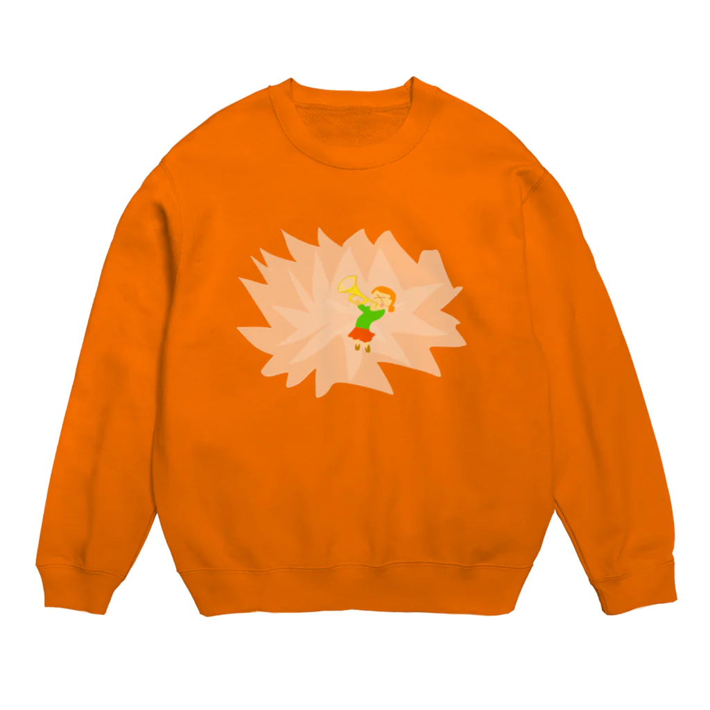 犬吠え商店の激しい！トランペッター Crew Neck Sweatshirt