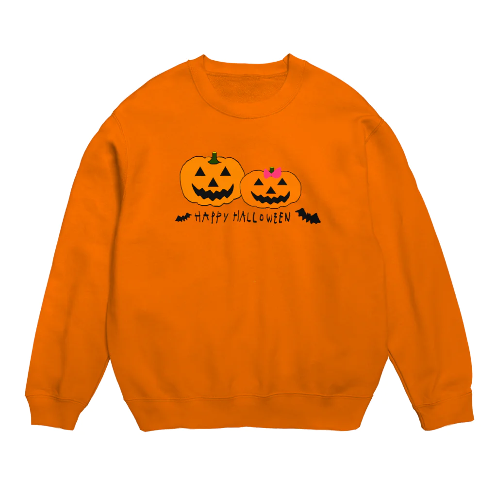 ぽまりにゃ庵のハロウィンかぼちゃンズ Crew Neck Sweatshirt