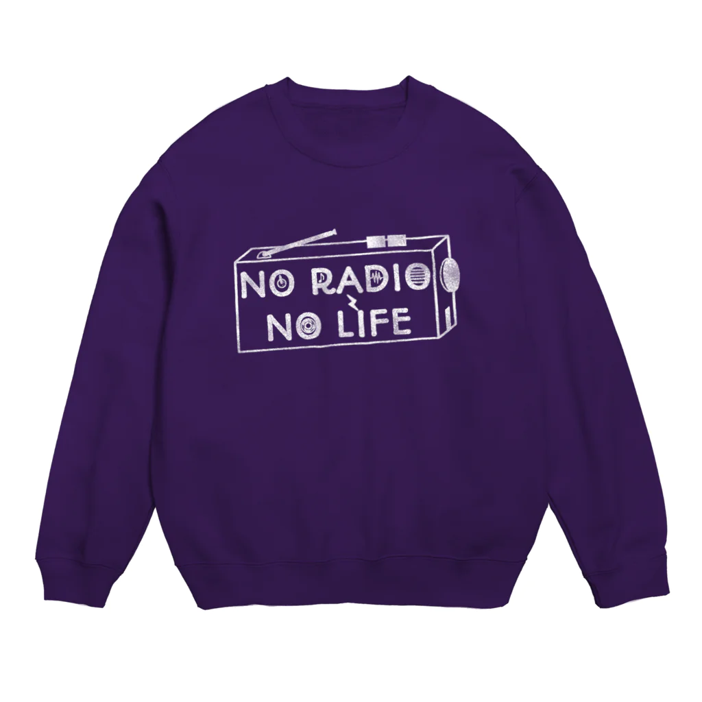 ぺんぎん24のNO RADIO NO LIFE(ホワイト) スウェット