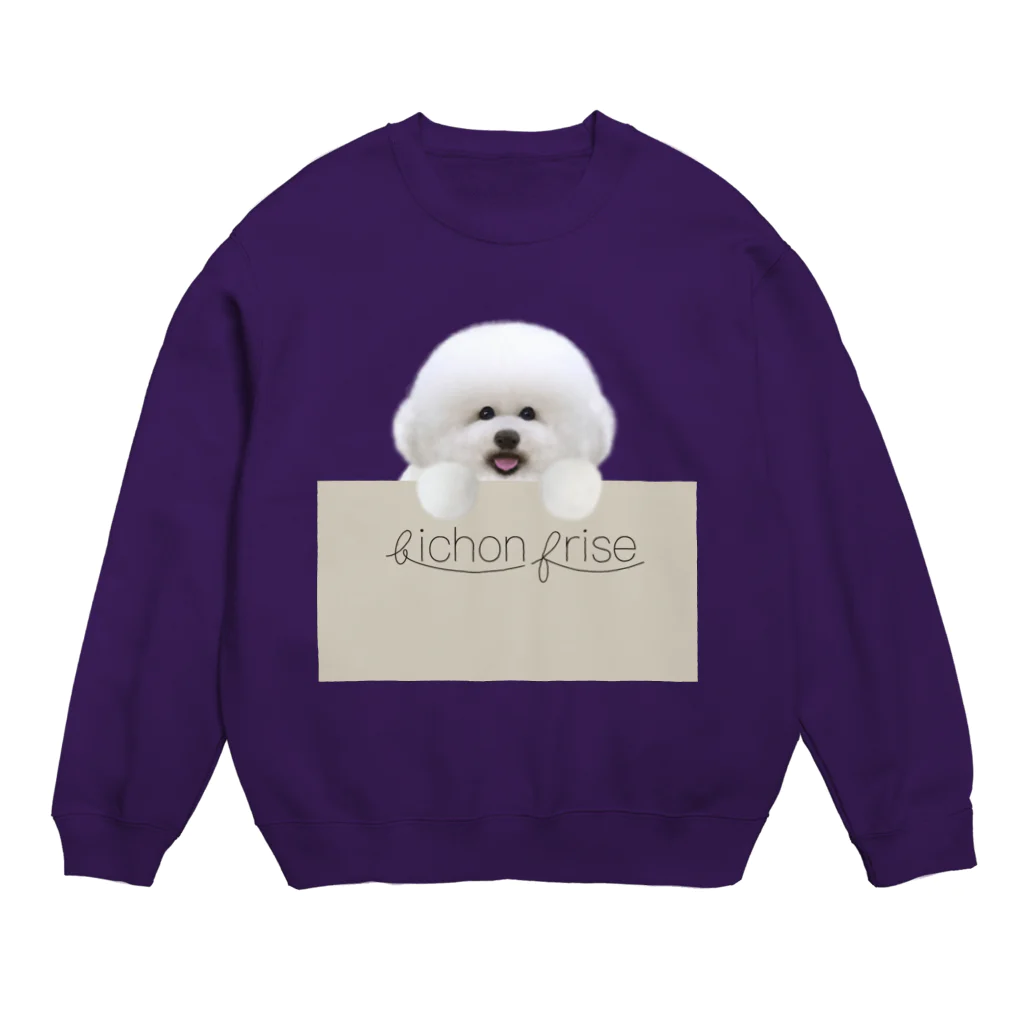 hummingbirdのビションフリーゼ　bichon frise  Crew Neck Sweatshirt