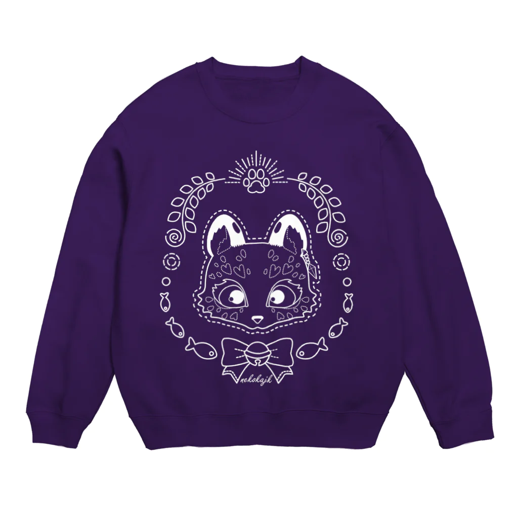 トンガリゴートのユキヒョウの雪猫 Crew Neck Sweatshirt