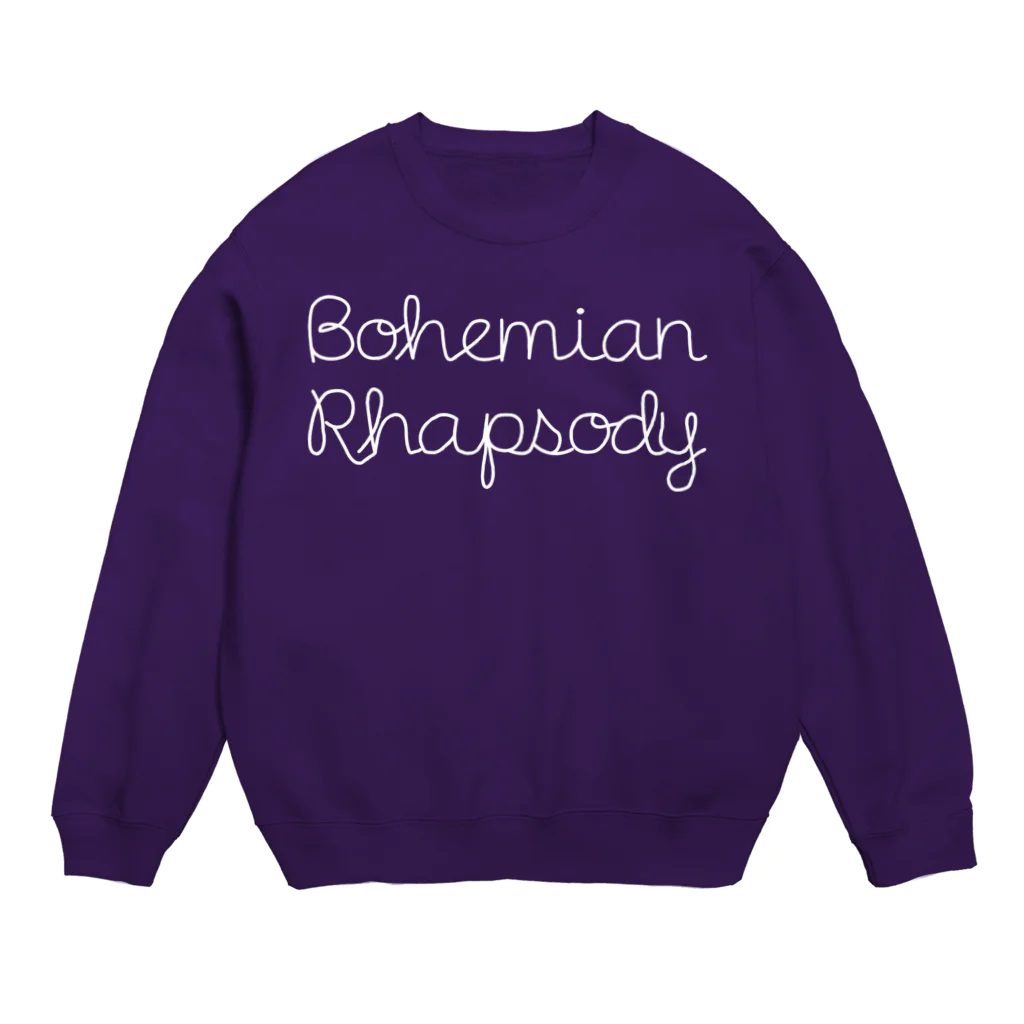 loveapplefactoryのBohemian Rhapsody WHITE Crew Neck Sweatshirt