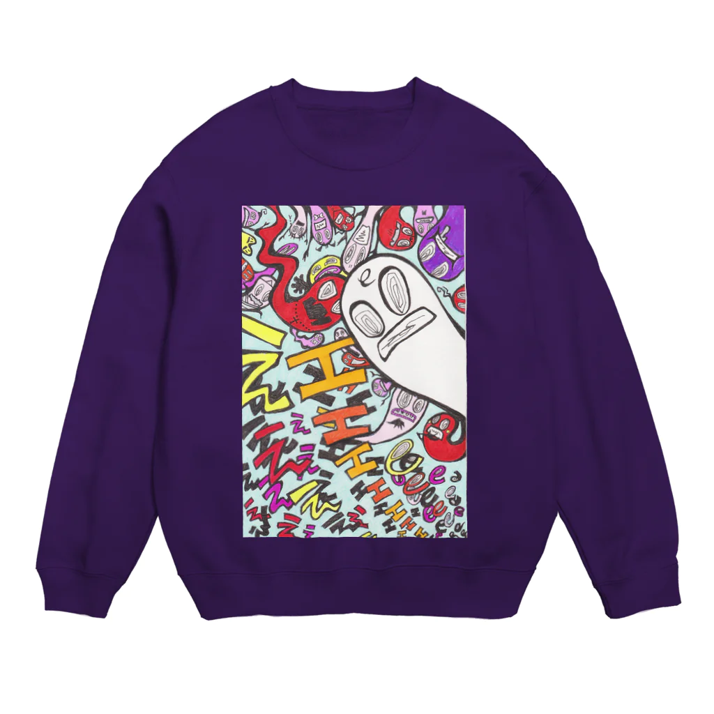 OMENYAのぶったまげおばけ Crew Neck Sweatshirt