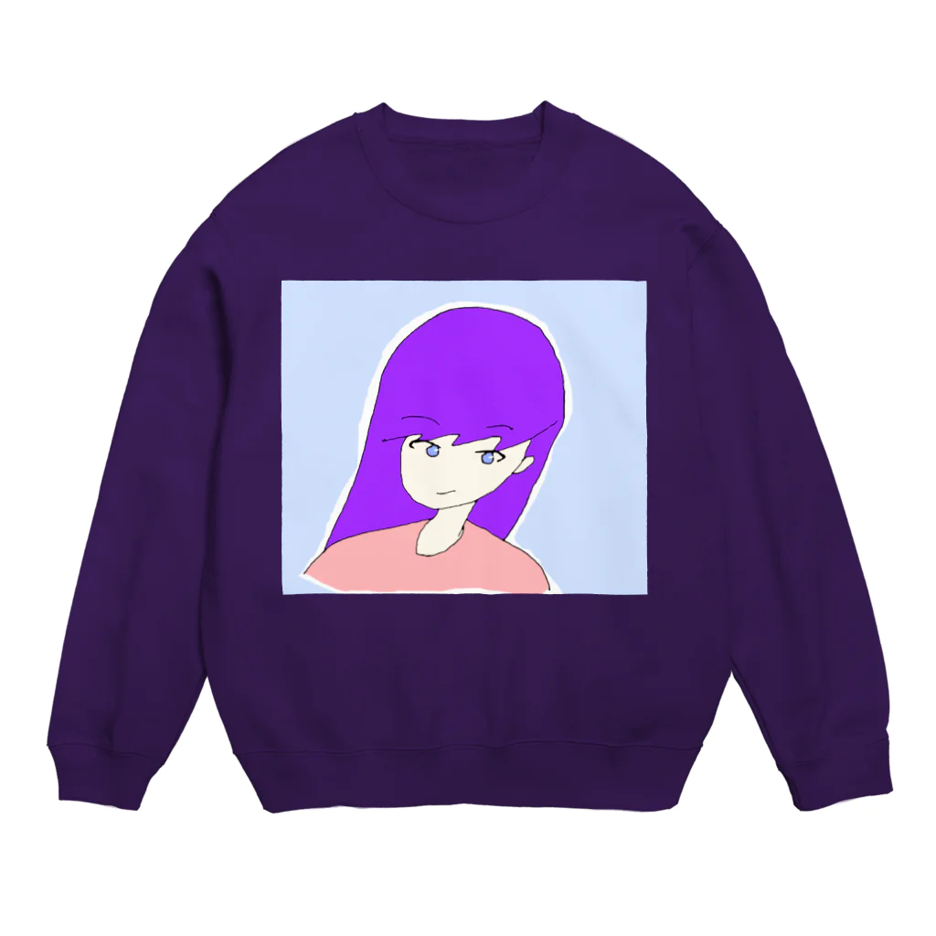 水草のナウ・ガール６３ Crew Neck Sweatshirt