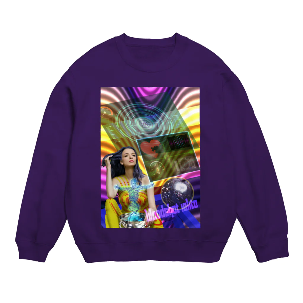 GECKO-SO-SINGのパワーストーン『ブラッドショットアイオライト』 Crew Neck Sweatshirt