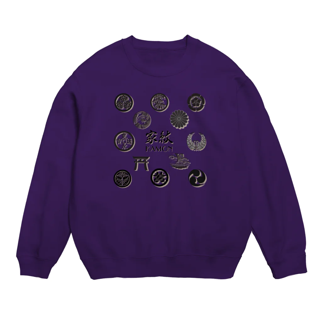 JapaneseRubberStampsの男の家紋 Crew Neck Sweatshirt