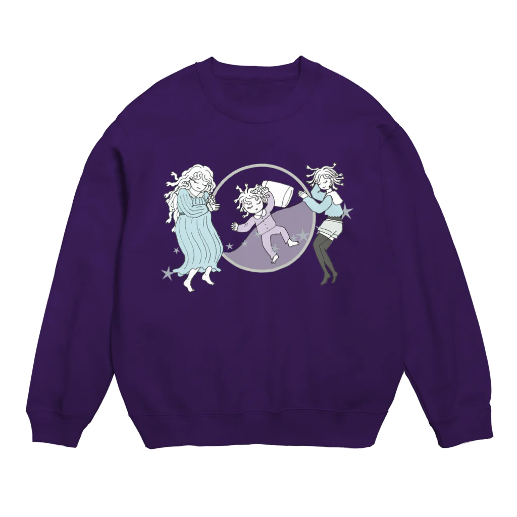 杜の魚のおやすみメデューサ（背景なし） Crew Neck Sweatshirt