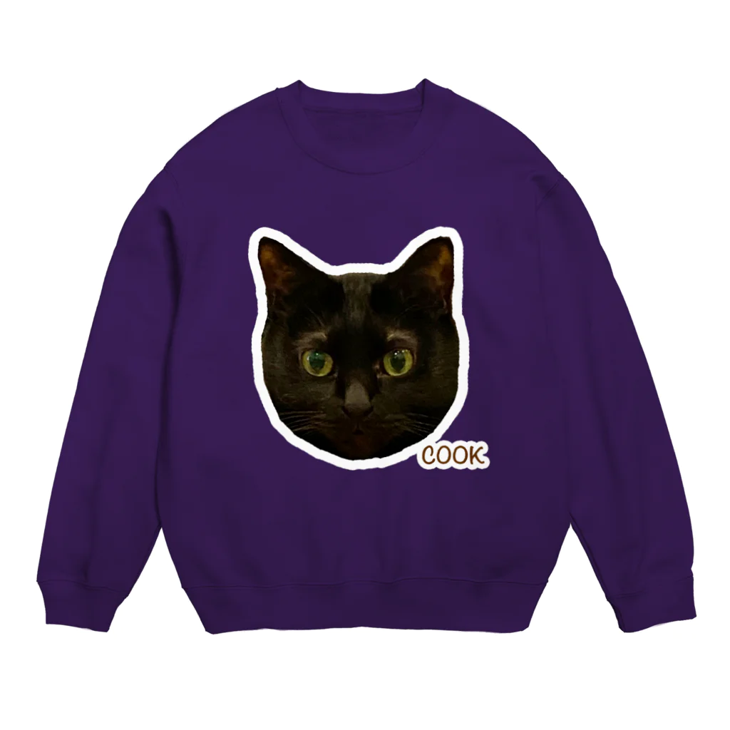 猫カフェ ぶぅたんグッズショップの絵文字ククちゃん Crew Neck Sweatshirt