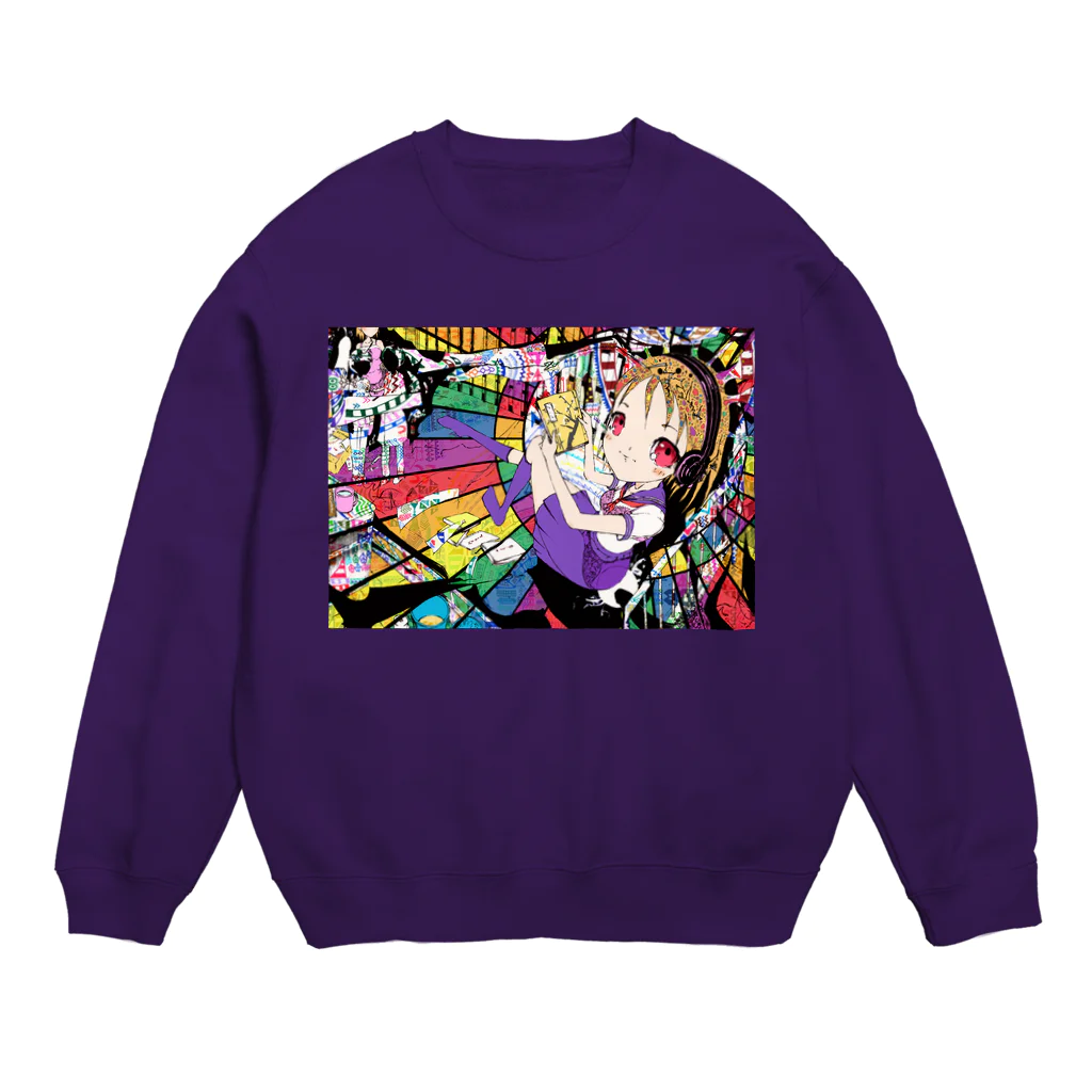 放蕩娘の売店の虹色エクスタシー Crew Neck Sweatshirt