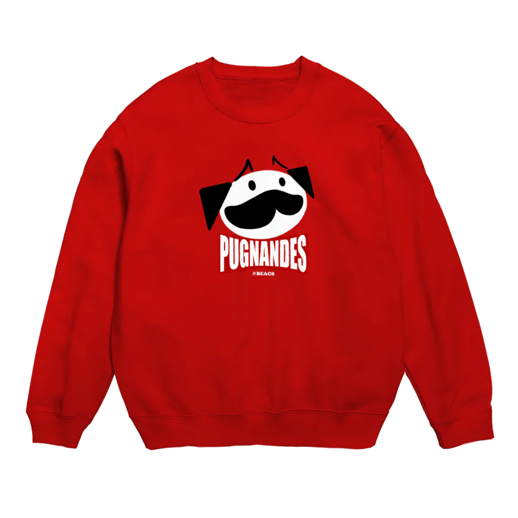 BEACSのPUGNANDES～プリングルズ風パロディ・デザイン～ Crew Neck Sweatshirt