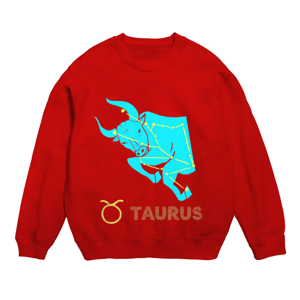 chicodeza by suzuriのおうし座グッズ Crew Neck Sweatshirt