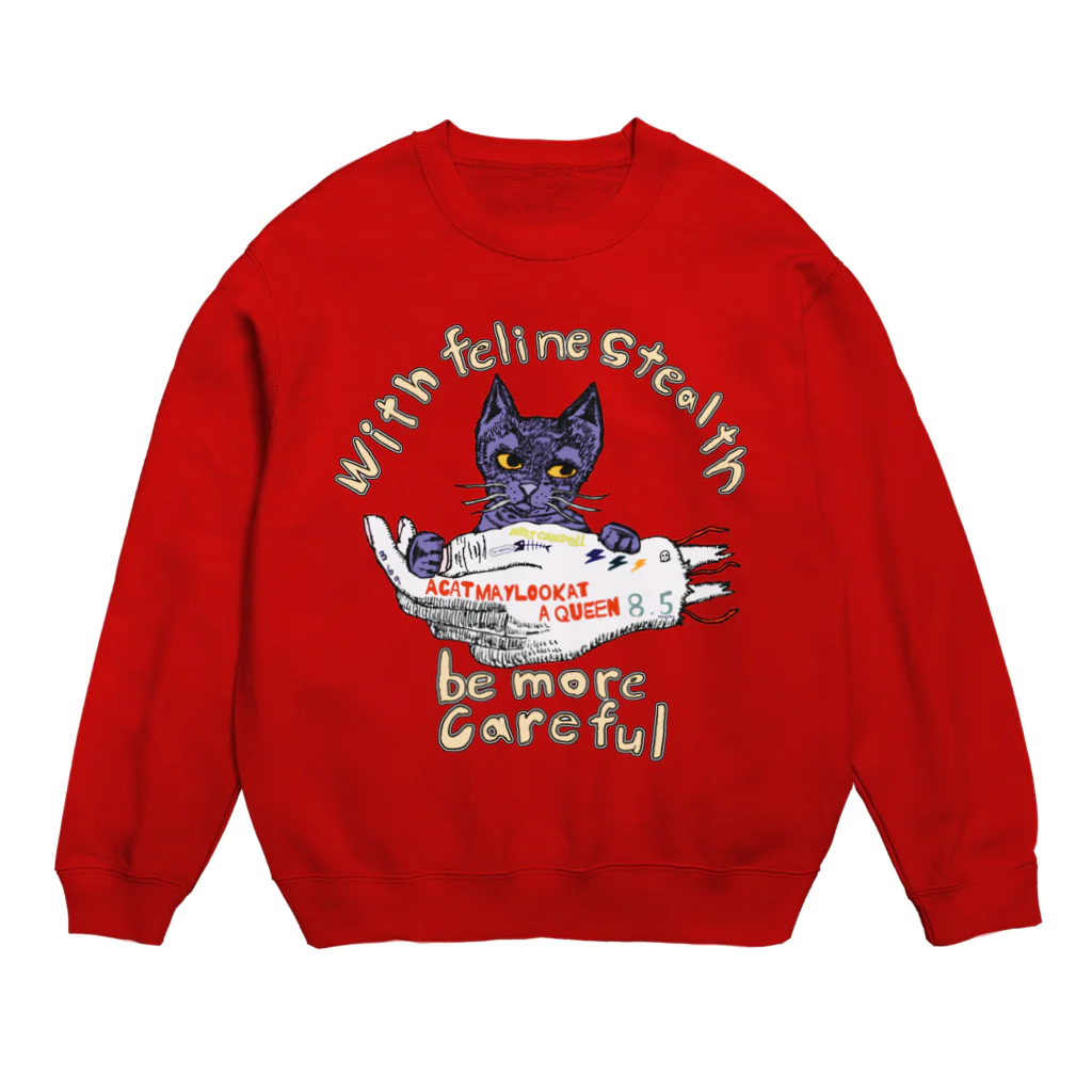 MELT CANDOLLのWith feline stealth Crew Neck Sweatshirt