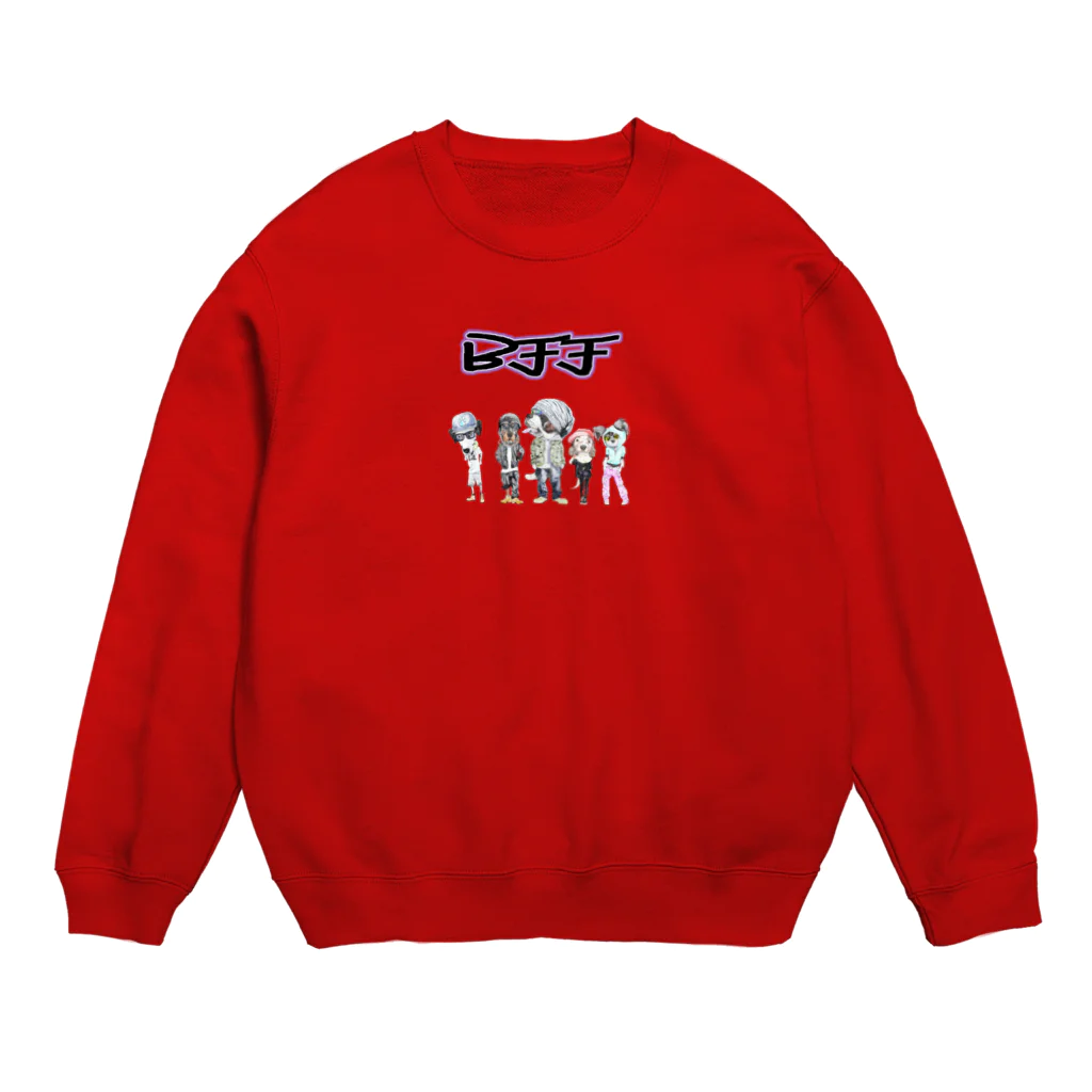 かわいいにゃんことワンコの絵のお店のBFF わん！ Crew Neck Sweatshirt