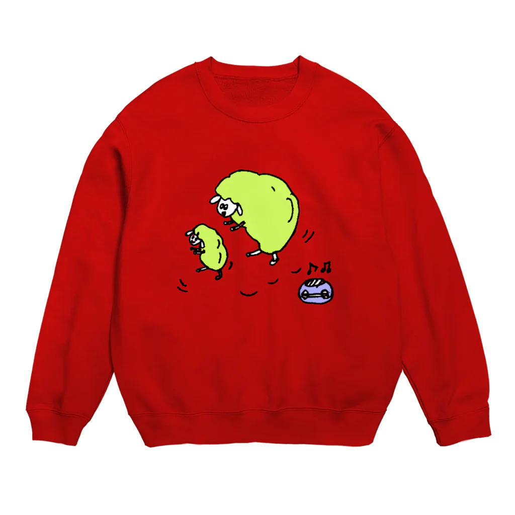 sususuttoのdancing sheep Crew Neck Sweatshirt