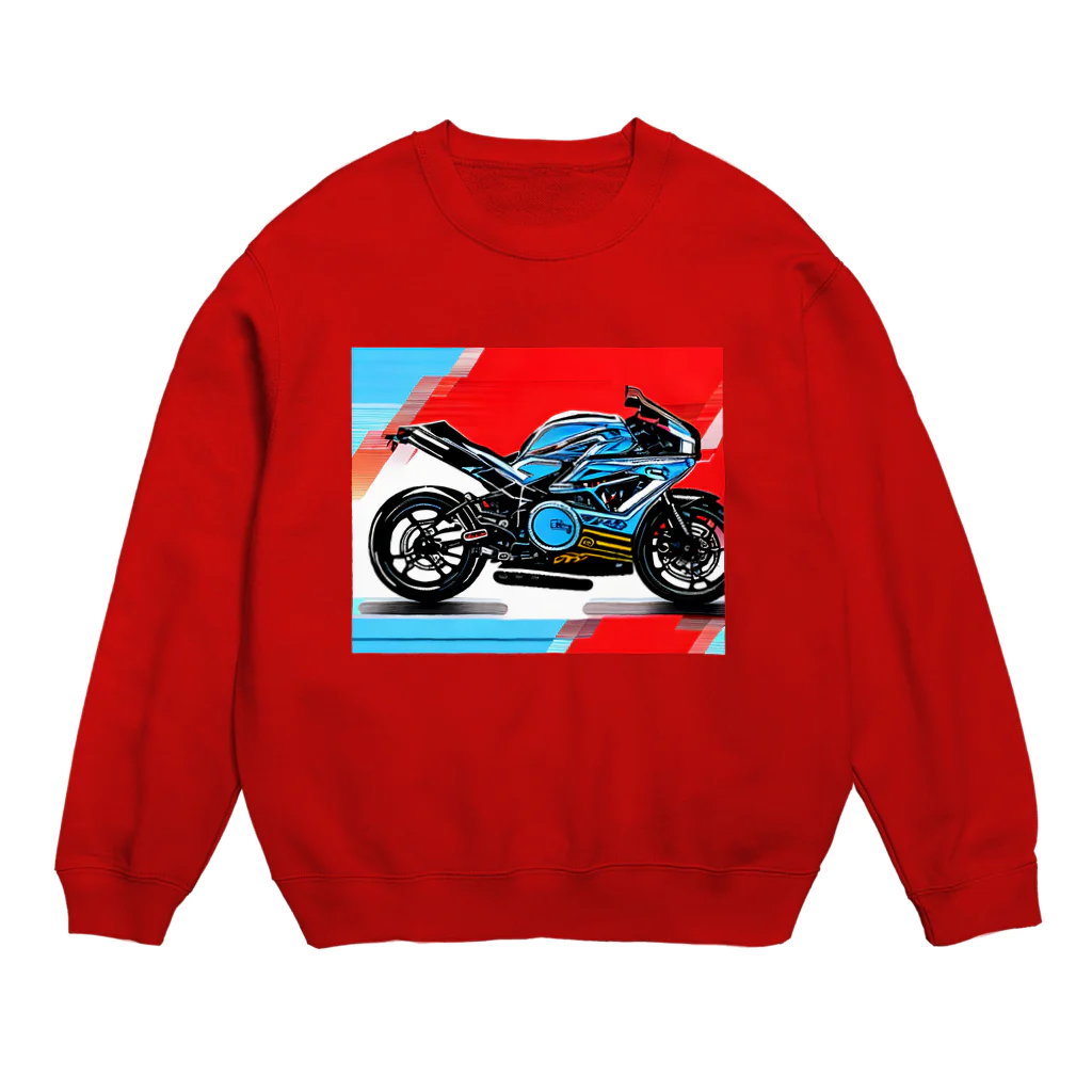 Moichi Designs Shop-2023のハイパーバイク Crew Neck Sweatshirt