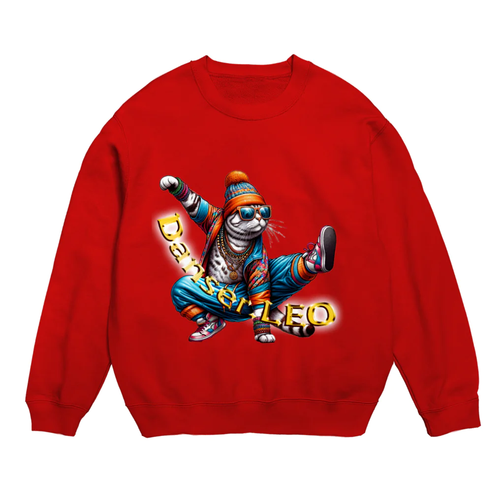 HIPHOPぬこ様のDanser.LEO(ダンサー・れお) Crew Neck Sweatshirt