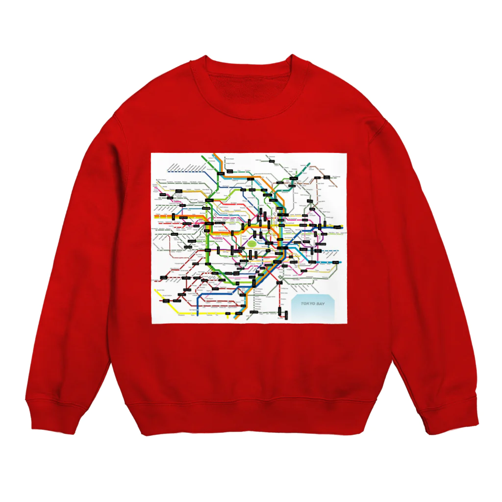 digiログのTokyo Metro route map Crew Neck Sweatshirt