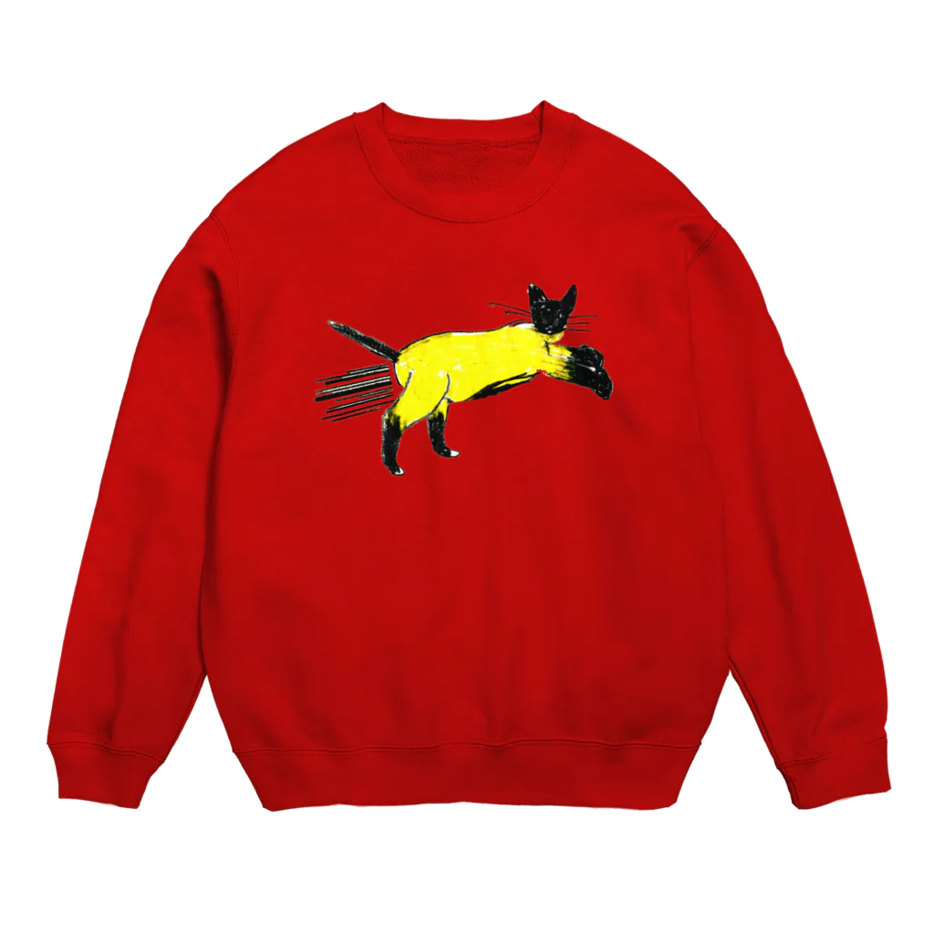 horimotoxxyukiのflying cat Crew Neck Sweatshirt