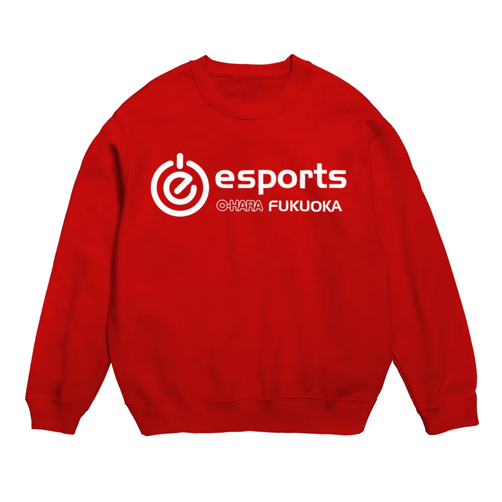 大原学園 福岡校 eスポーツ部のeスポーツ大原福岡　白抜きロゴ横 Crew Neck Sweatshirt