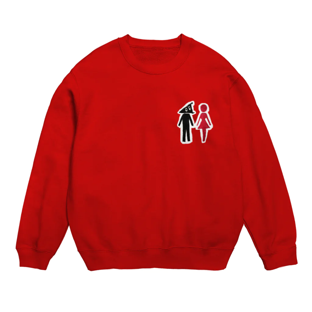 イズミゴンのスリスリくん　ピクト　トイレ Crew Neck Sweatshirt