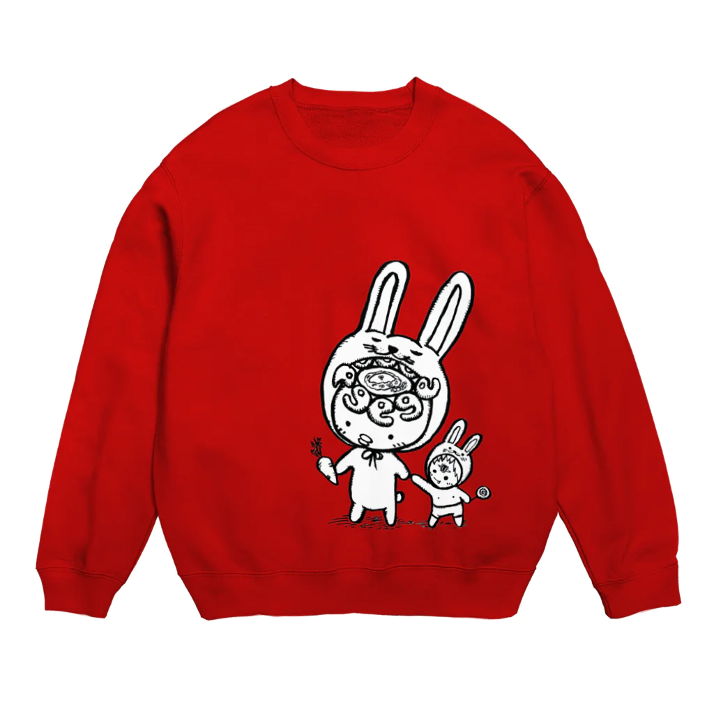 おこめやさんのうさコスでんすけ Crew Neck Sweatshirt