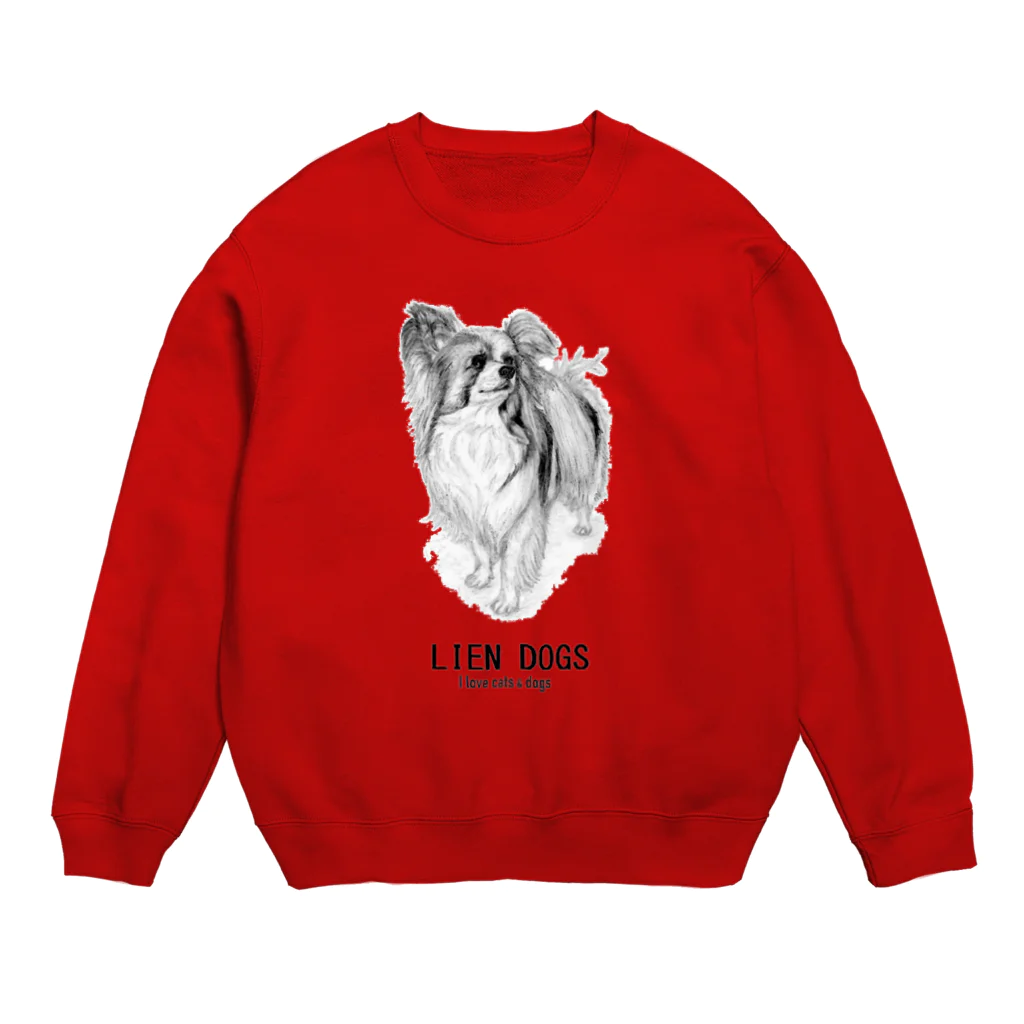 I love cats&dogs　のパピオン Crew Neck Sweatshirt