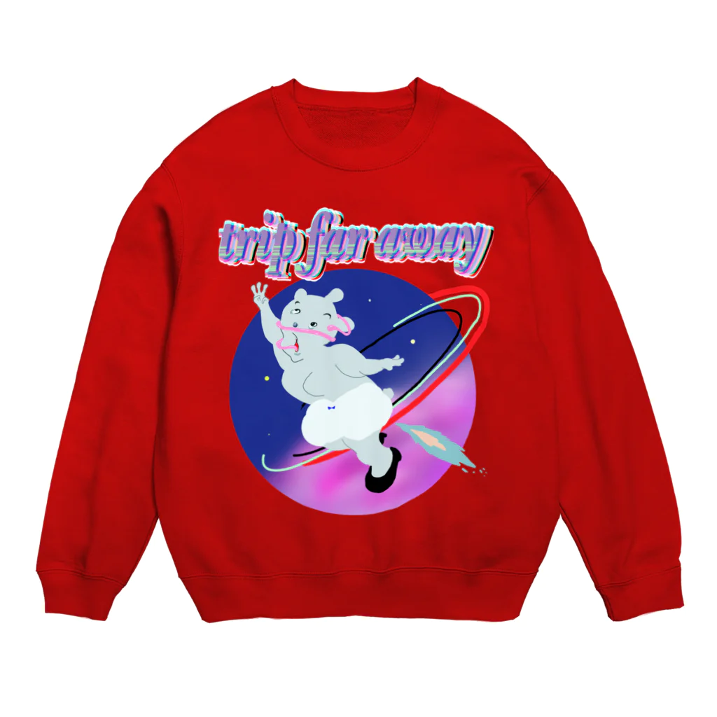 rerotozubu shopping houseのtrip far away Crew Neck Sweatshirt