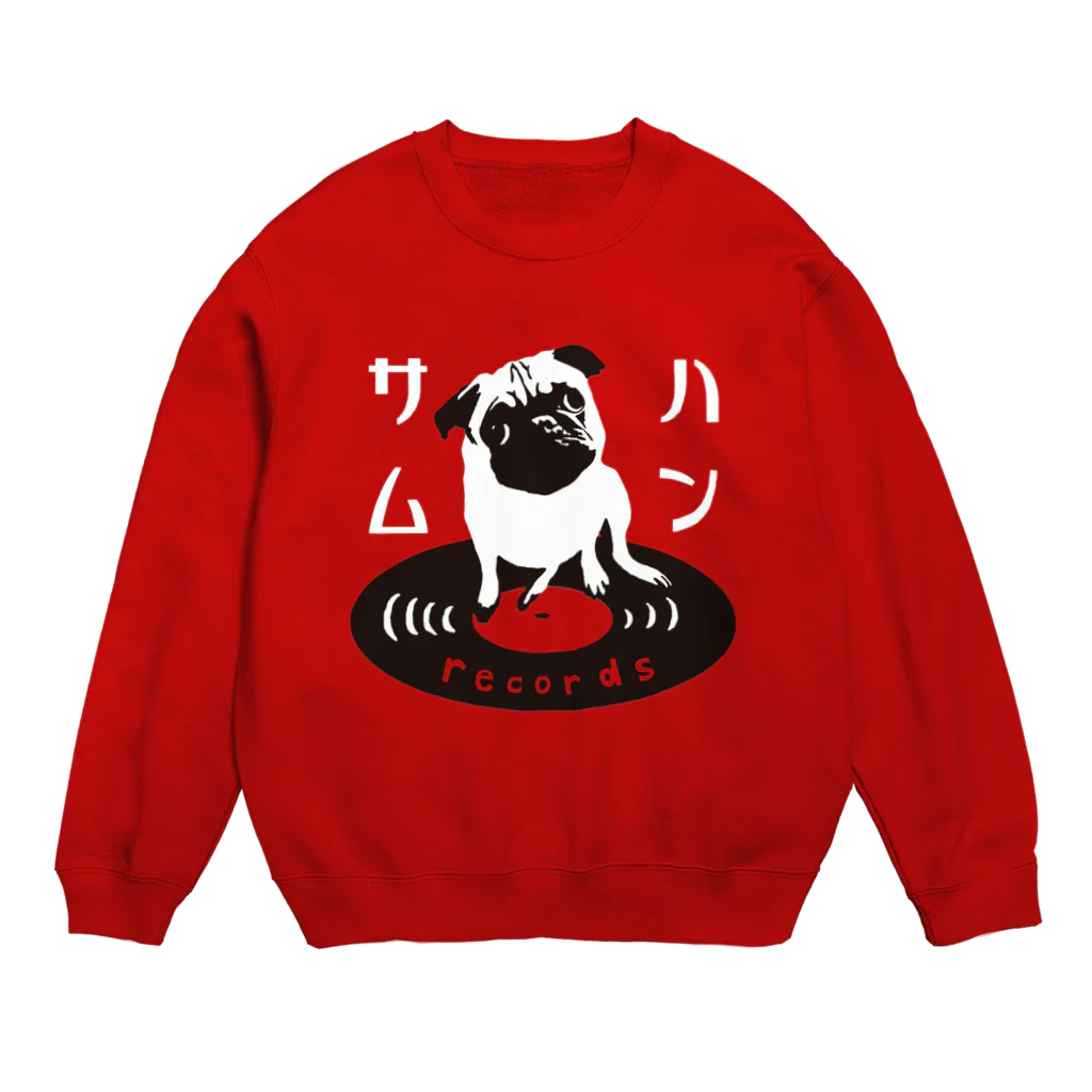 ハンサムレコーズ（湘南レコーズ）のハンサムレコード公式ロゴ（背景なし） Crew Neck Sweatshirt