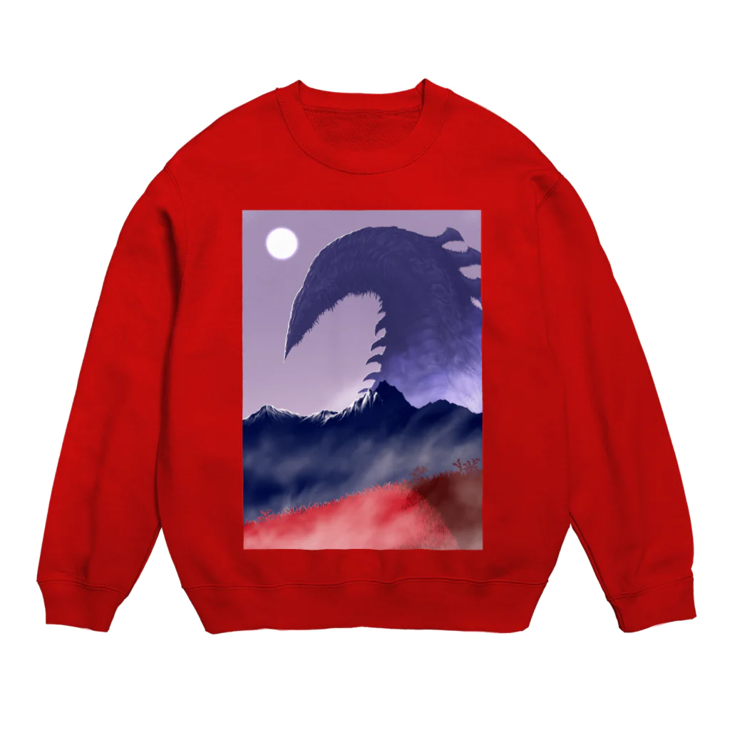 ドリルあたまの滅びの前夜 Crew Neck Sweatshirt