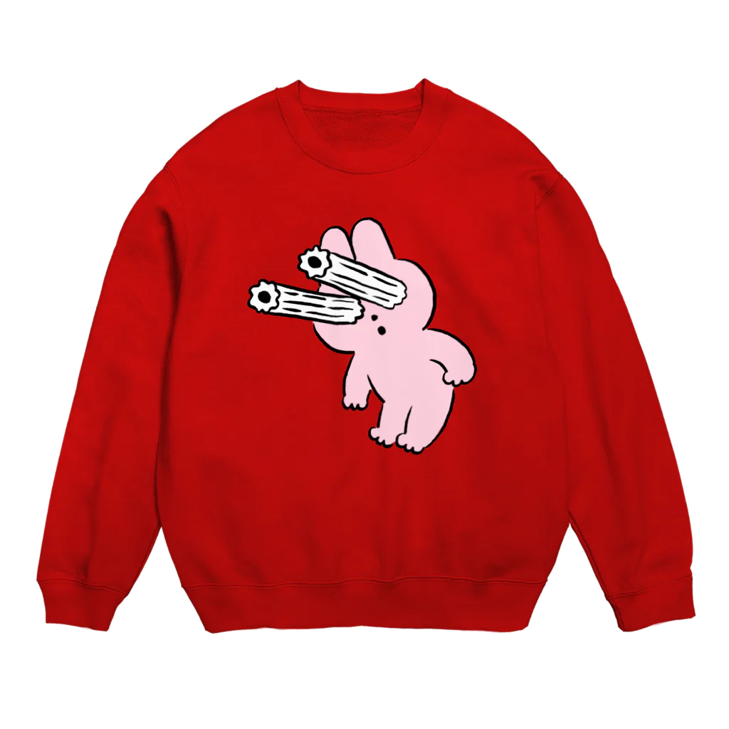 おかだひろみ の へんてこランドSHOPの目からちくわぶ Crew Neck Sweatshirt