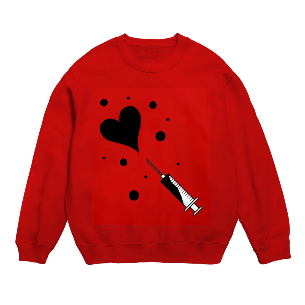 meMEmeの注射器から愛 Crew Neck Sweatshirt