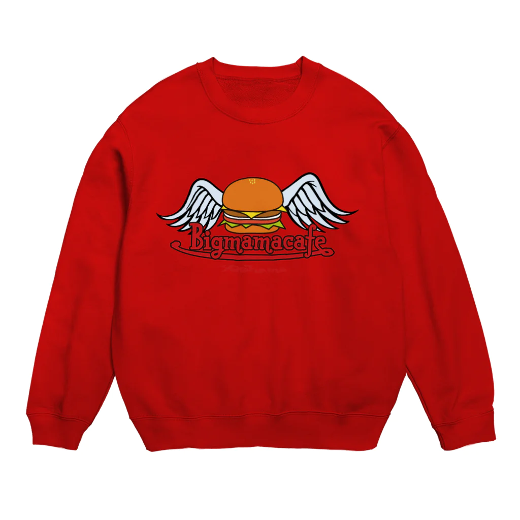 BigmamacafeのBigmamacafe ハンバーガーロゴ Crew Neck Sweatshirt