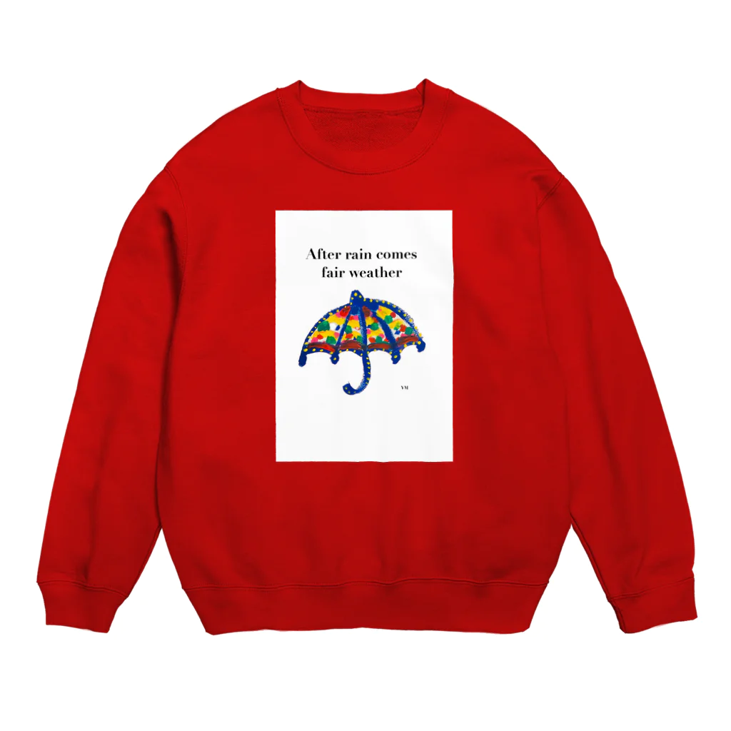 Hug Me project Kagawaのumbrella  Crew Neck Sweatshirt