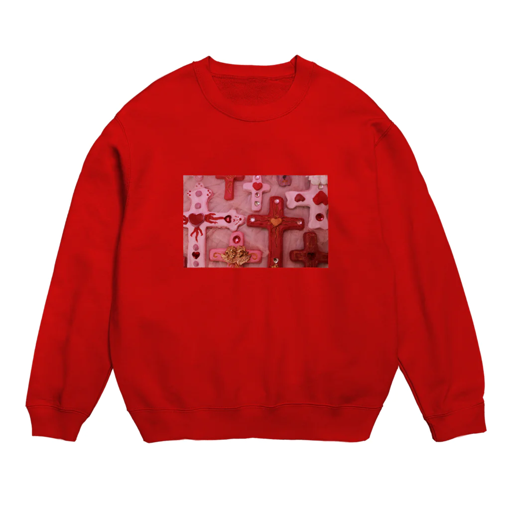 Merry Roseの実写の十字架たち Crew Neck Sweatshirt