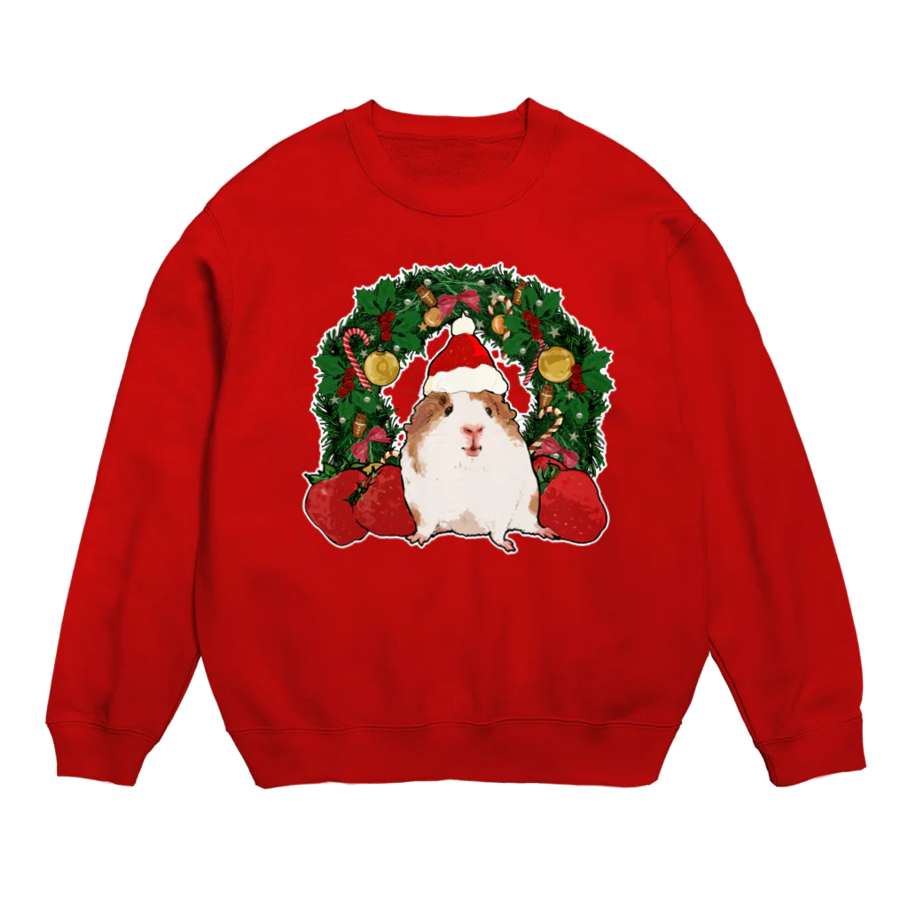 nins・にんずのださかわいい！モルモットのクリスマスセーター風 Crew Neck Sweatshirt