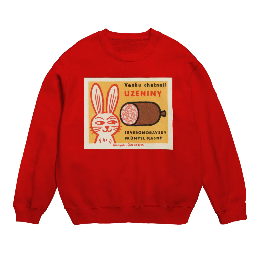 YS VINTAGE WORKSのチェコ　ウサギとソーセージ Crew Neck Sweatshirt