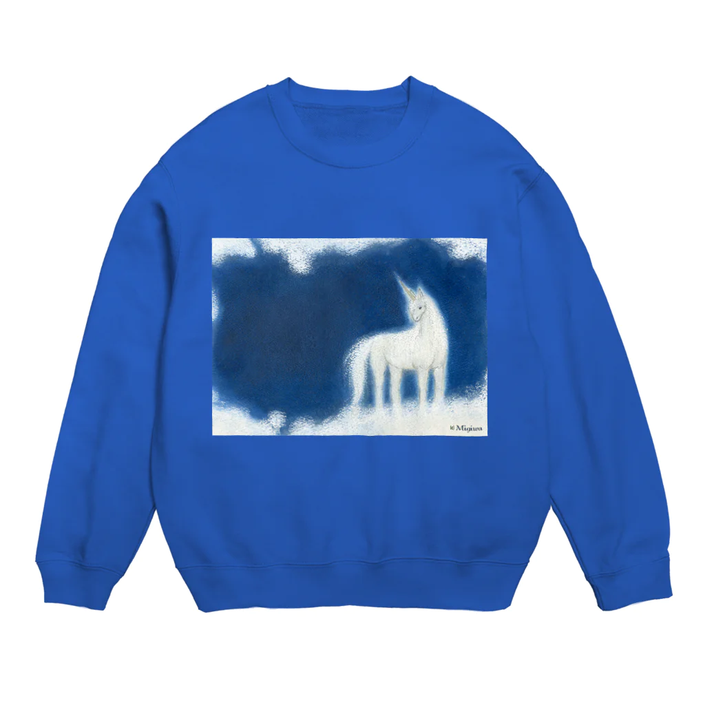 てんしtoあむタンの静寂の中に佇むユニコーン Crew Neck Sweatshirt