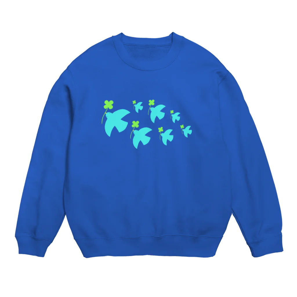 AROMA☆LOVELYのクローバーを運ぶ鳥 Crew Neck Sweatshirt