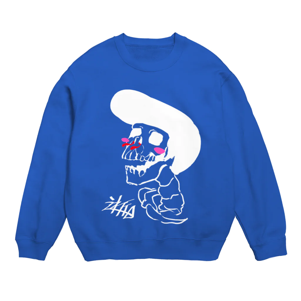 大爆発ボムの逝（白） Crew Neck Sweatshirt