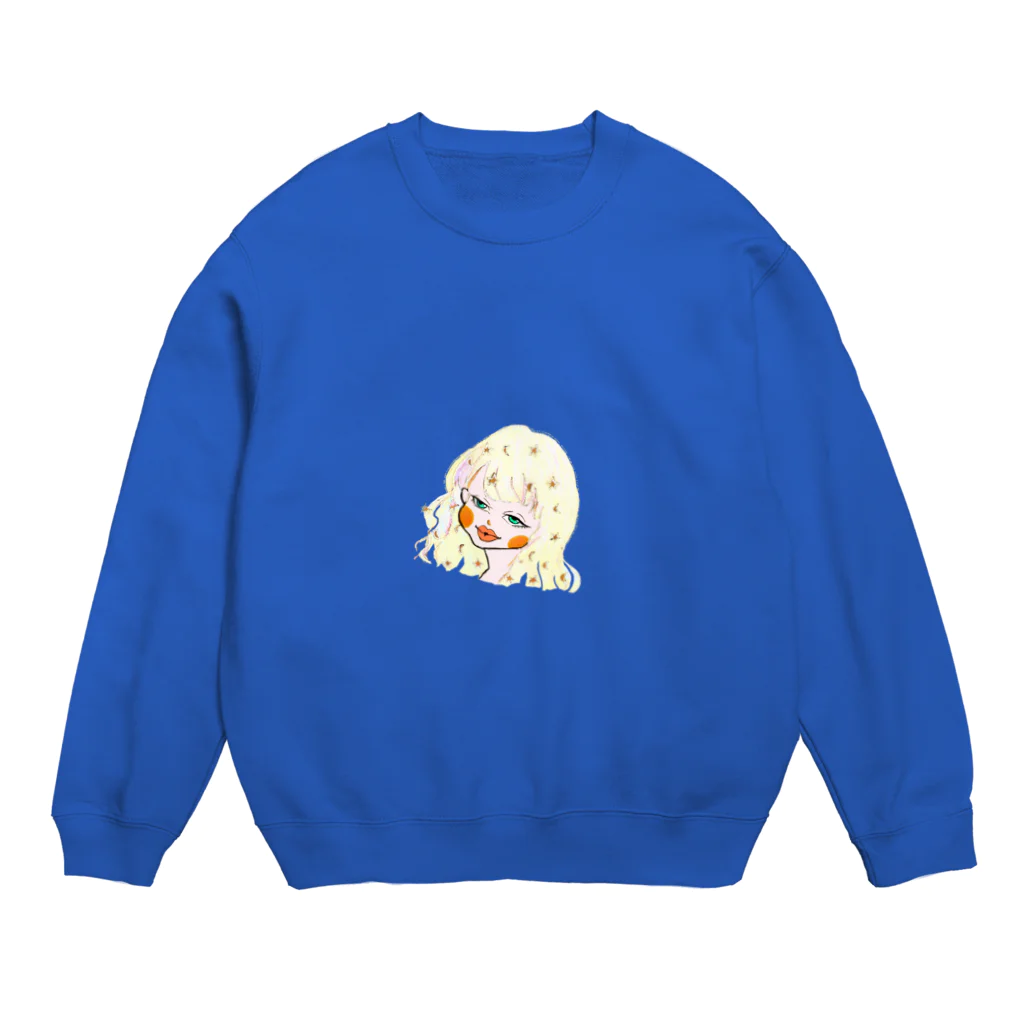 こむぎのお暇のぐっどないとガール Crew Neck Sweatshirt