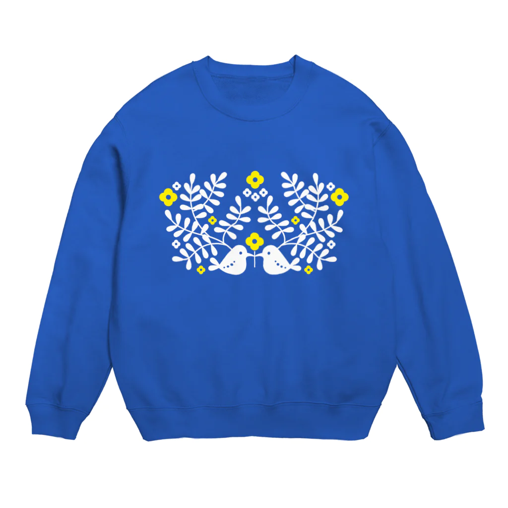 monetのお花と小鳥 Crew Neck Sweatshirt